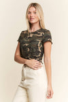Short Sleeve Camo Top