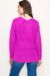 Fuchsia Waffle Weave Sweater