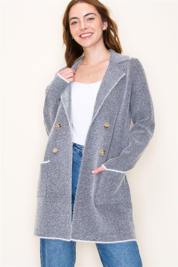 Charcoal Sweater Coat