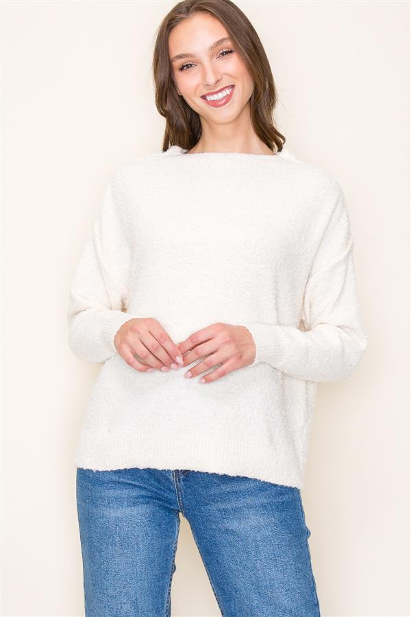 Boucle Pullover Sweater