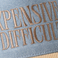 EXPENSIVE DIFFICULT Denim Corduroy Trucker Hat: LBG-LDN-BEIGE / One Size
