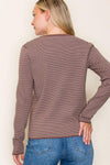 Long Sleeve Pinstriped Sweater