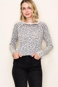 Leopard printed Crew Neck Sweater