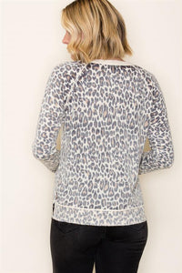 Leopard printed Crew Neck Sweater