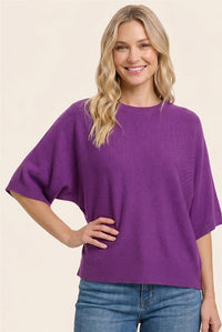 Dolman Elbow Sleeve Sweater