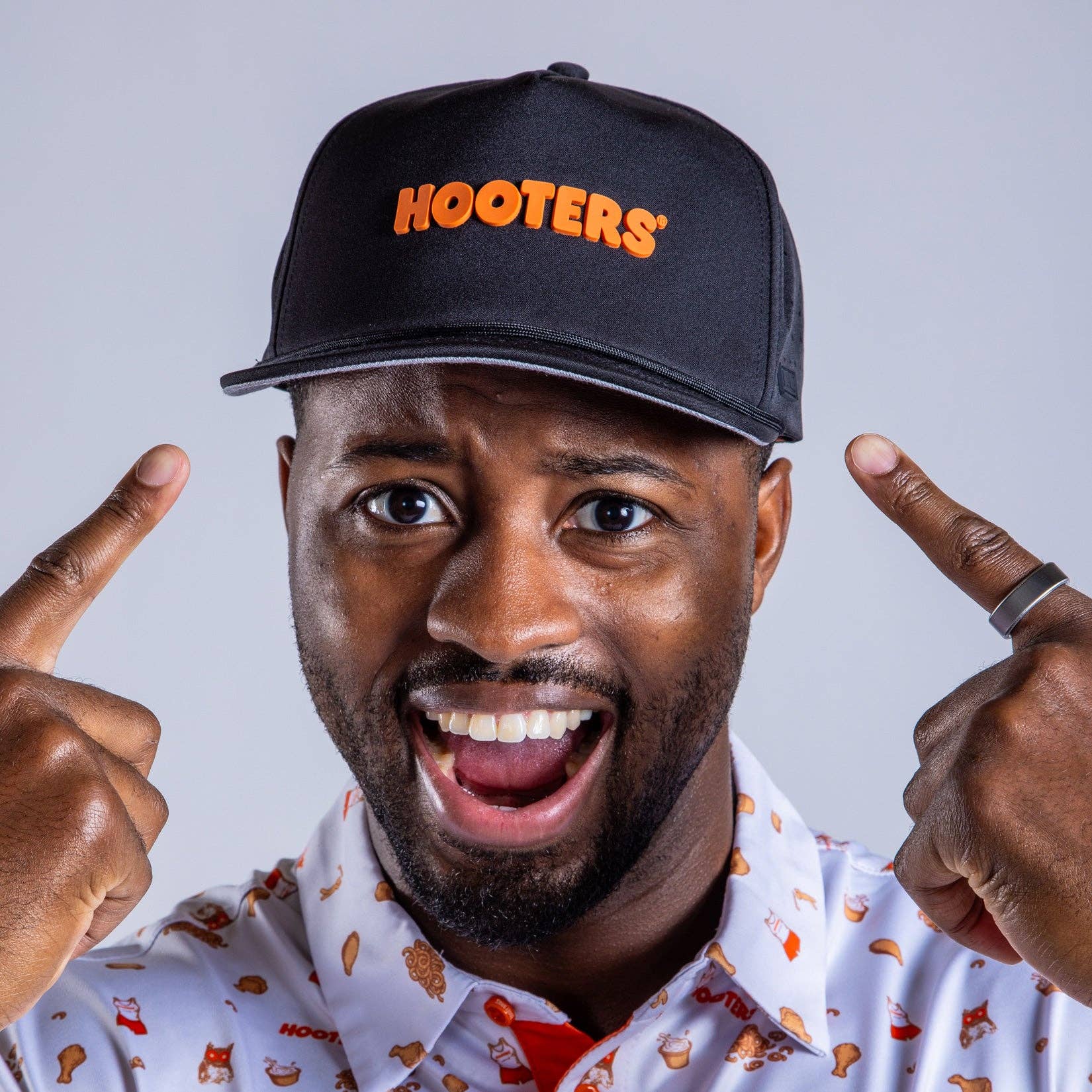 Hooters - Unstructured Flat Bill Hat - Snapback