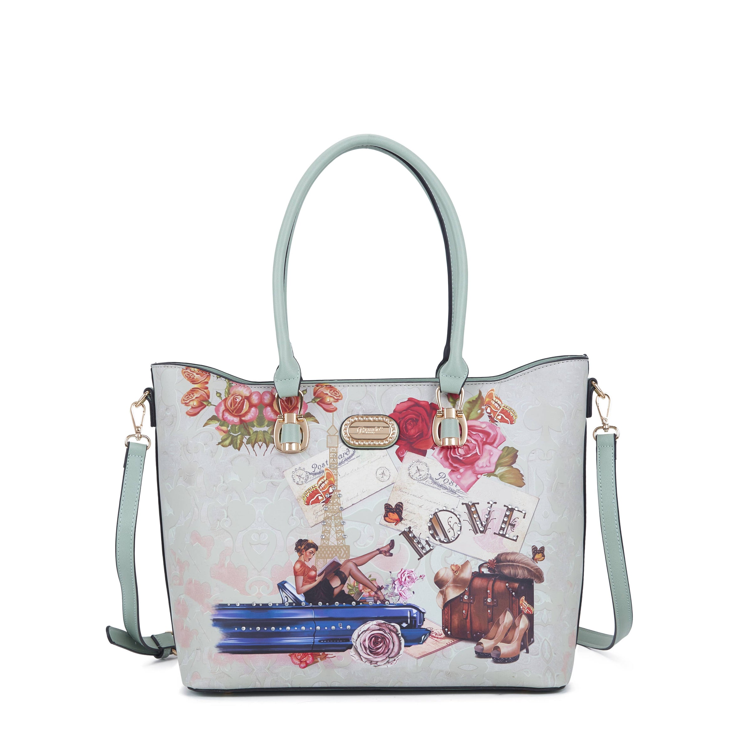 Brangio Italy Velvet Dawn Small Purse: Light Green