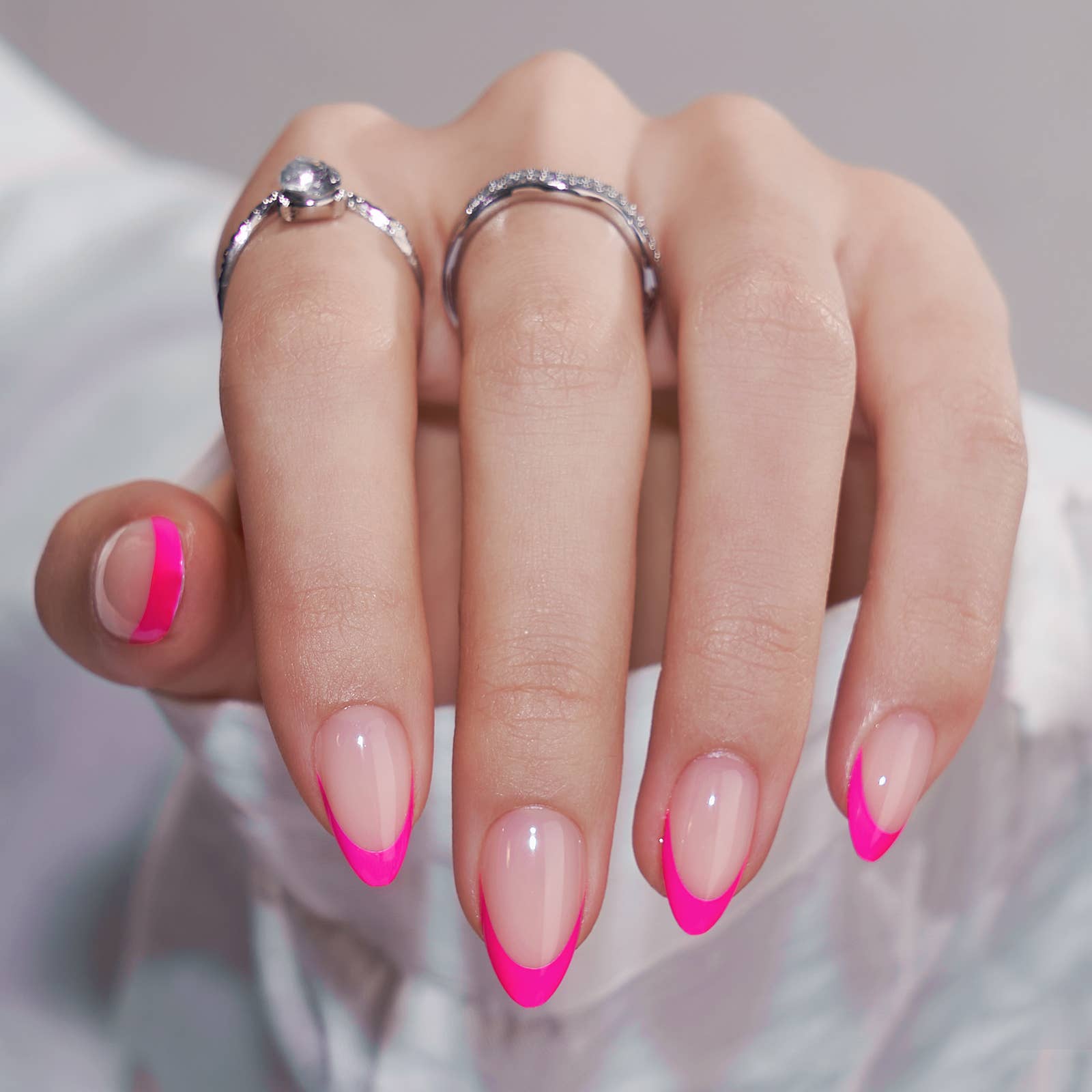 Short Almond Coffee Nails - Brown French Tip Press On Nails: Wild Cheetah