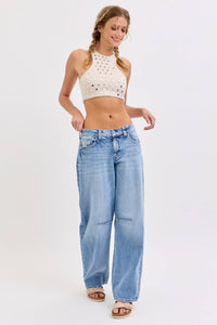 Low Baggy Jean with Back Buckle