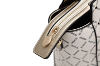 Brangio Italy Luxe Diamond Stitched Tote Bag: Ivory