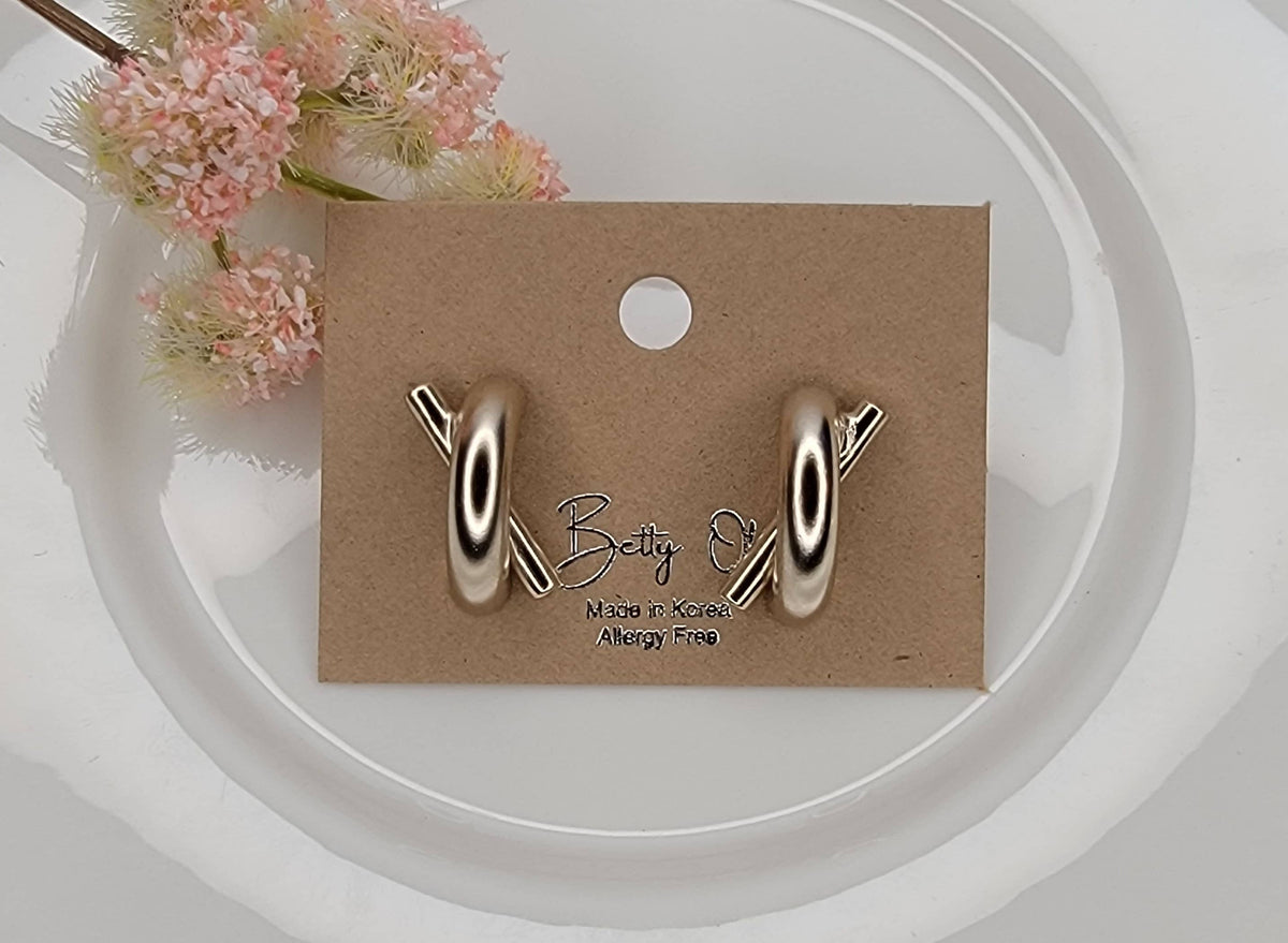 X-Cross Post Earrings