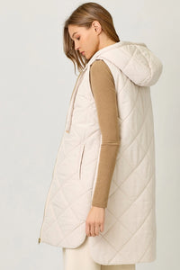 Quilted Long Puffer Vest