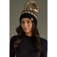 Patterned Pom Hat
