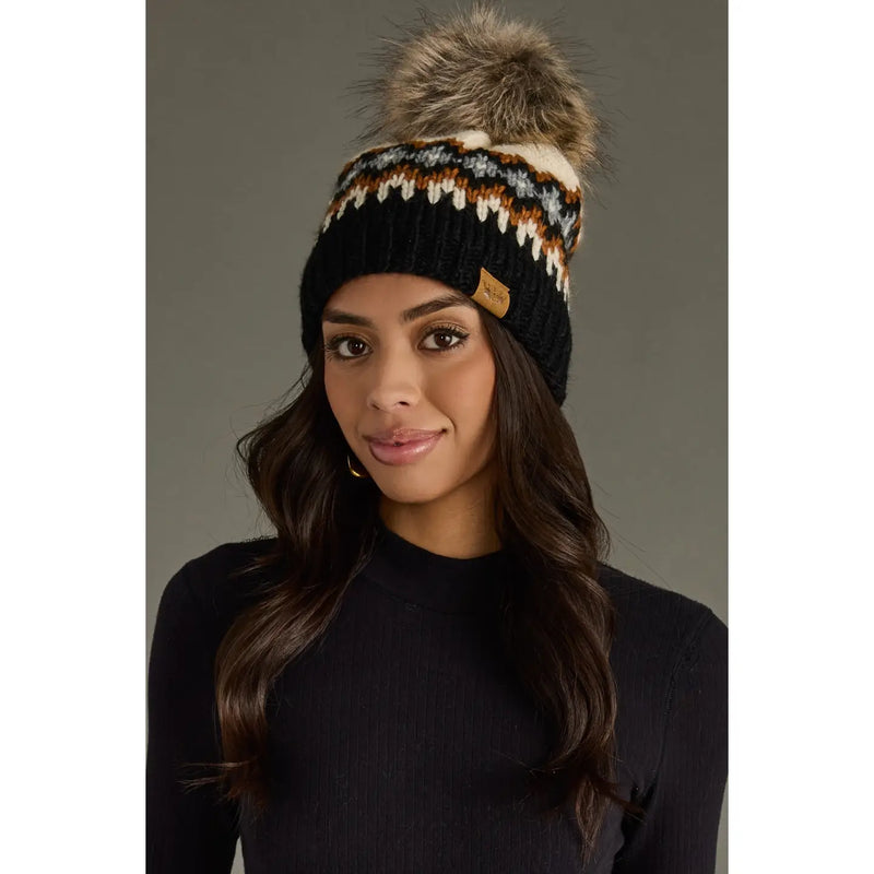 Patterned Pom Hat