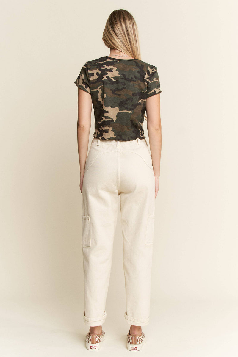 Short Sleeve Camo Top