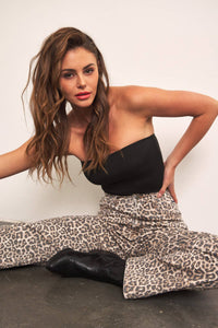 Leopard Super High Rise Dad Jean