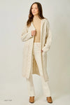 Open Long Hooded Cardigan