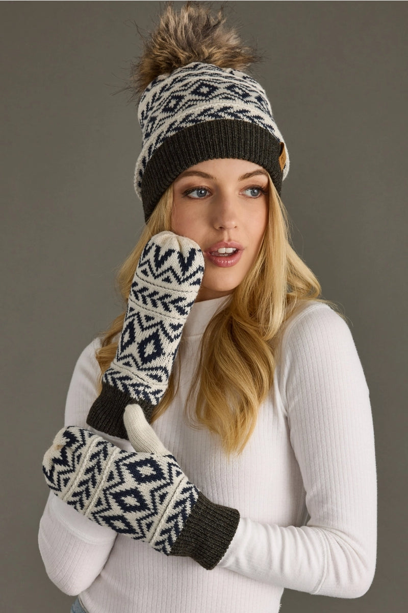Diamond Pattern Mittens