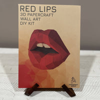 Red Lips PaperCraft Origami Wall Art
