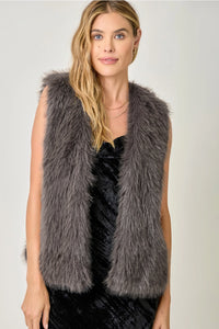 Faux Fur Sparkle Vest
