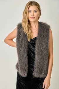 Faux Fur Sparkle Vest