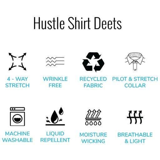 White Hustle Dress Shirt - Long Sleeve: Slim / XL