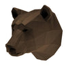 3D PaperCraft Bear Head Wall Art Origami Decor