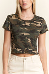 Short Sleeve Camo Top