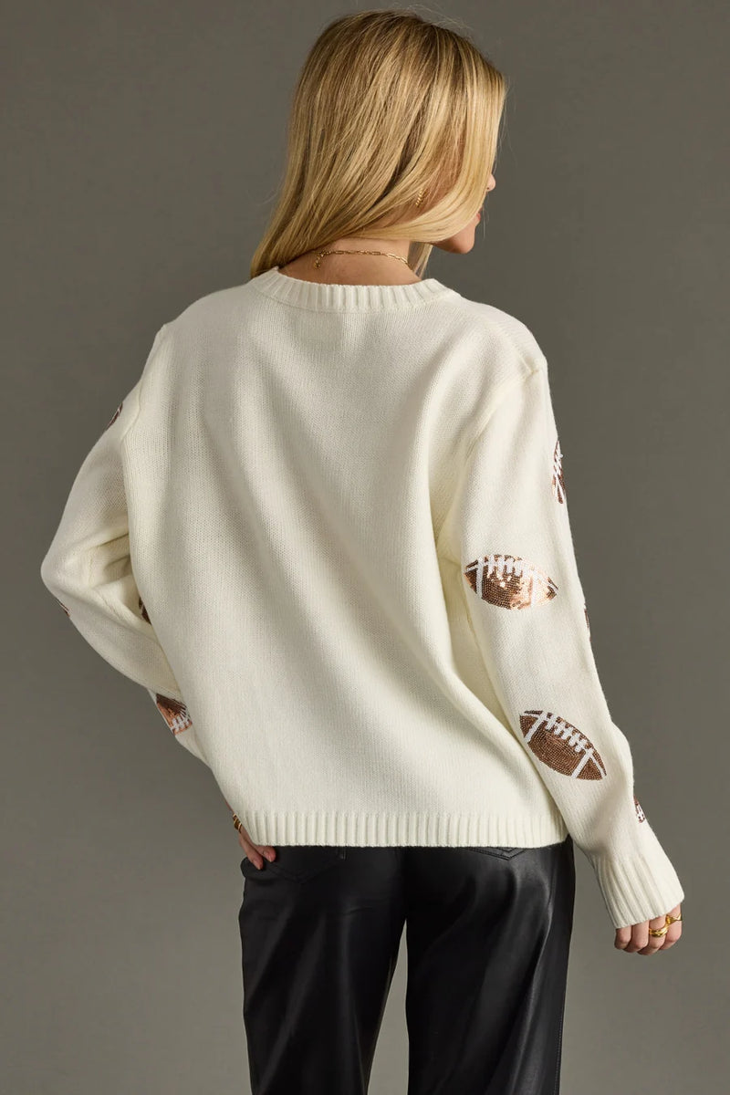 Sequin Football Sweater