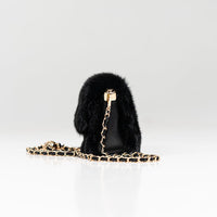 Black Mink Crossbody Clutch