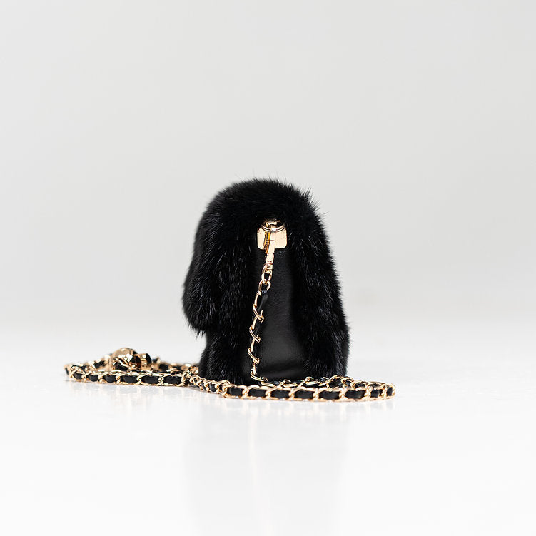 Black Mink Crossbody Clutch