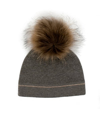 Winter Hat w. Fox Pom