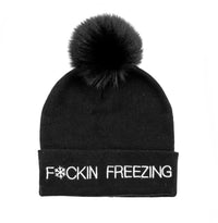 "F"ing Freezing Beanie with Pom