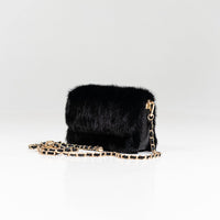 Black Mink Crossbody Clutch