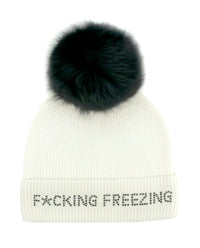 Winter Hat w. Fox Pom