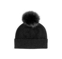 100% Cashmere with Fox Pom