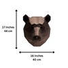 3D PaperCraft Bear Head Wall Art Origami Decor
