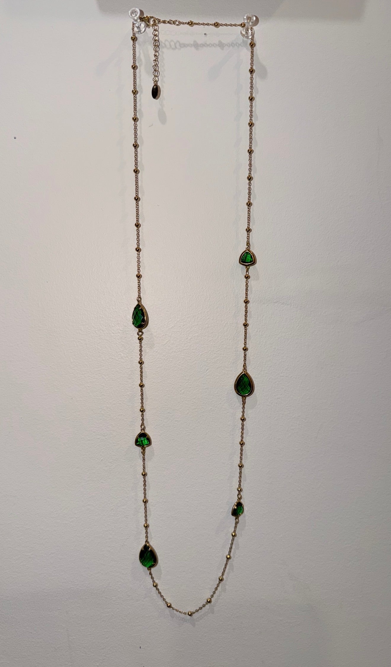 Emerald and Gold Plated Necklace