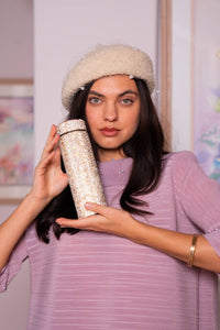 Brangio Dazzle Luxe Rhinestone Thermos: Silver