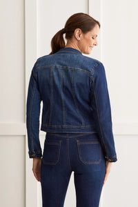 Horn Button Stretch Denim Jacket