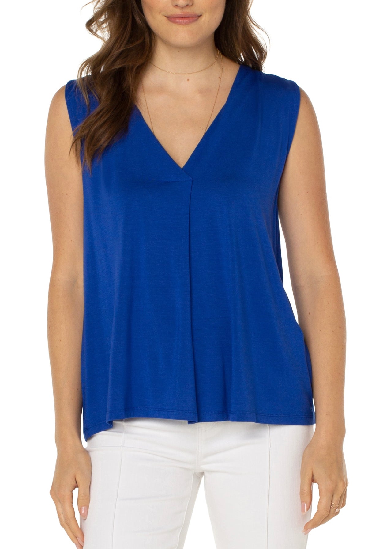 Sleeveless V-neck Knit Top