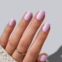 Short Square White Plain Nails