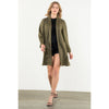 Suede Coat: OLIVE