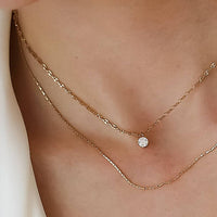 Dainty Crystal Chain Necklace