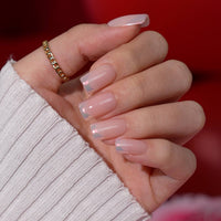 French Tip Press On Nails- Almond 3D Red Lips Valentine Nail: Date Night