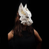 Futuristic Fox Origami Mask - White