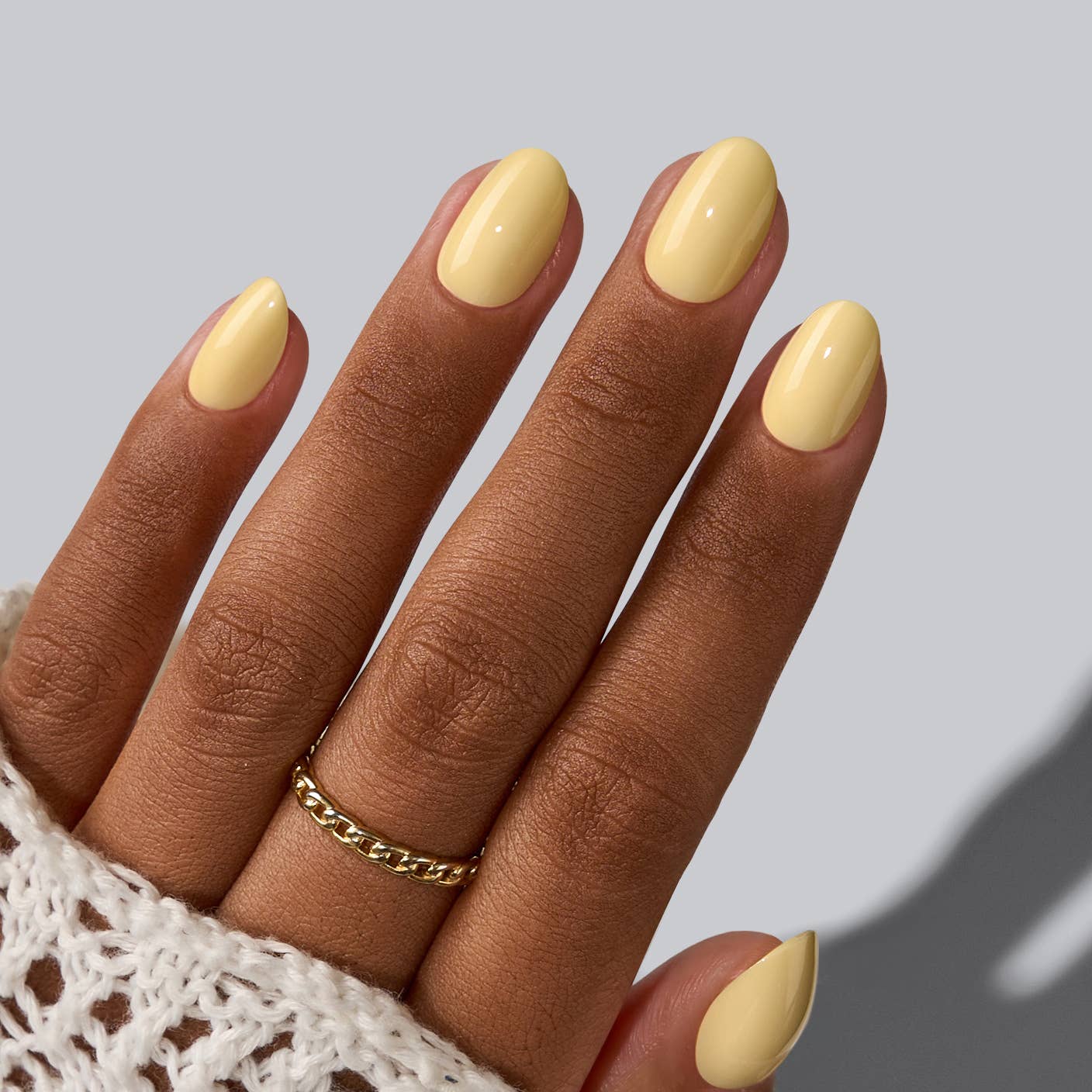 Nude Pink Extra Short Almond Nails - Plain Artificial Nails: Power Calm
