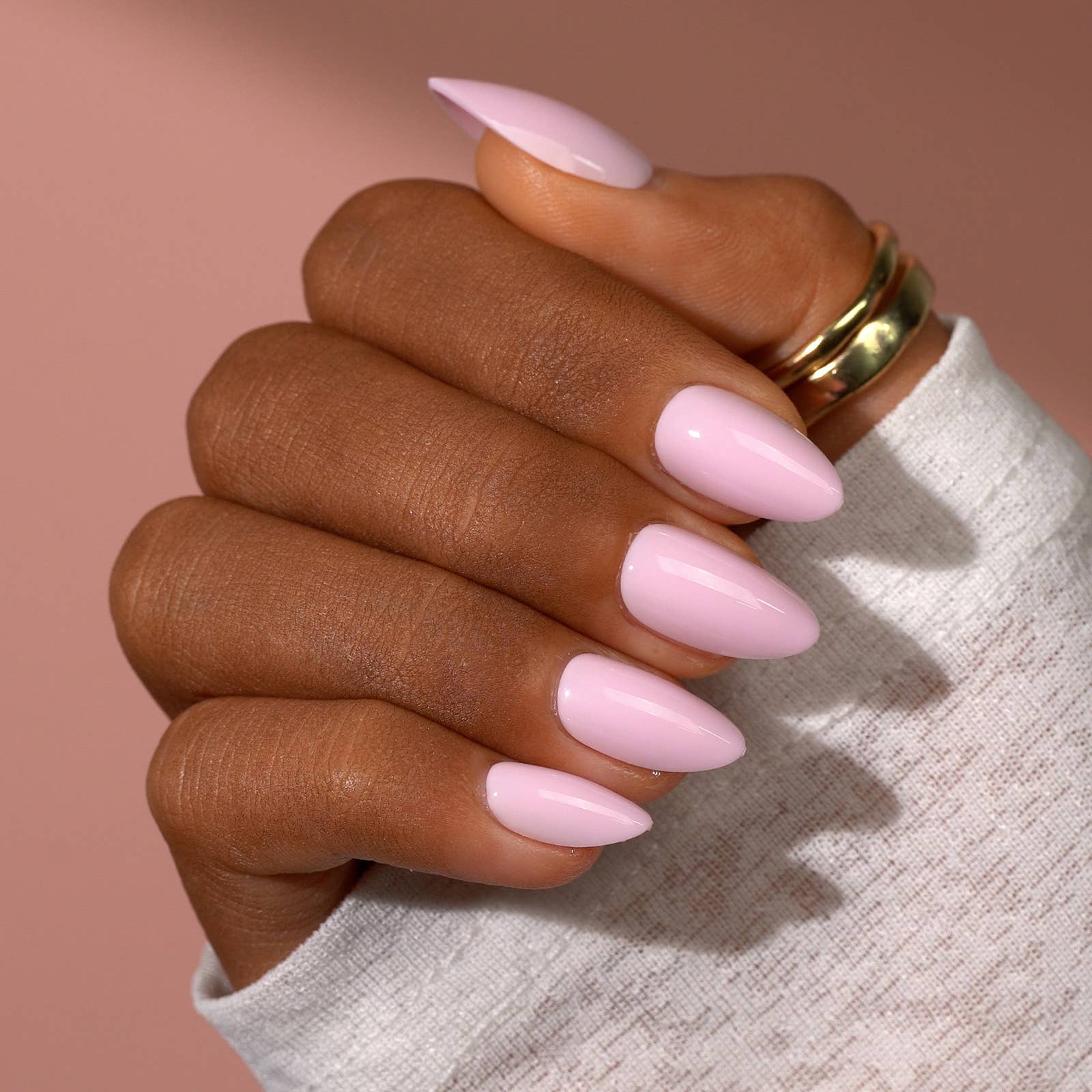 Short Square White Plain Nails