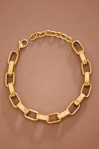 18K Gold Plated Waterproof Stainless Steel Chain Bracelet