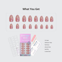 Pink Cat Eye Nails Press On